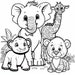 Baby Animals Printable Coloring Pages Kids Coloring Digital AI Artwork ...