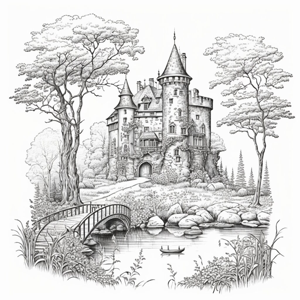 Medieval castle coloring pages printable downloadable coloring kids