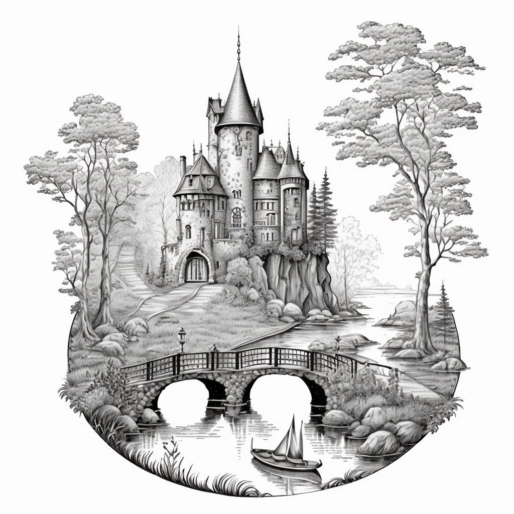 Medieval castle coloring pages printable downloadable coloring kids