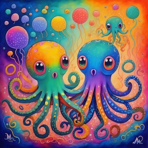 Octopuses Family sticker