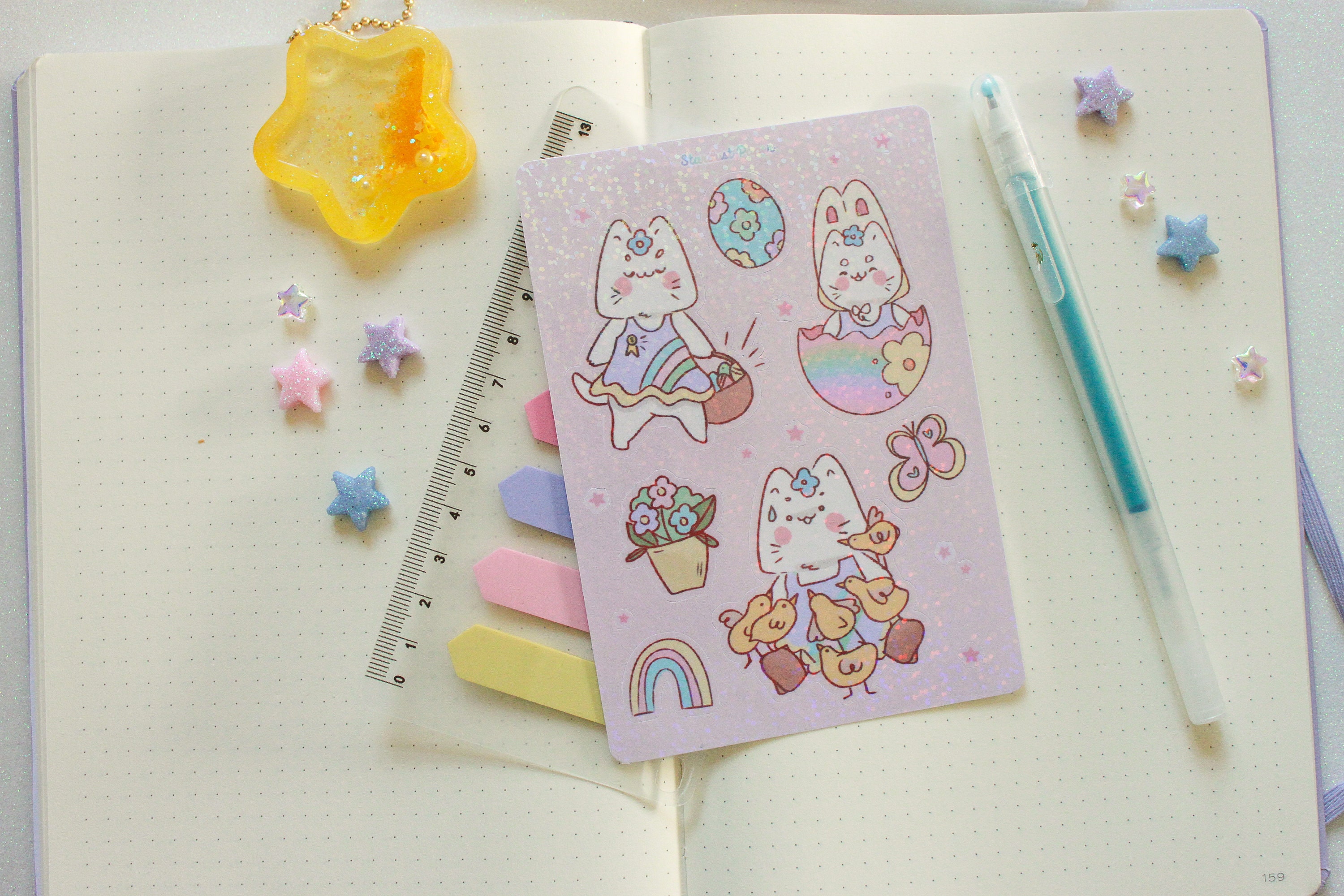Cute Cat Kawaii Sticker Sheet - Etsy