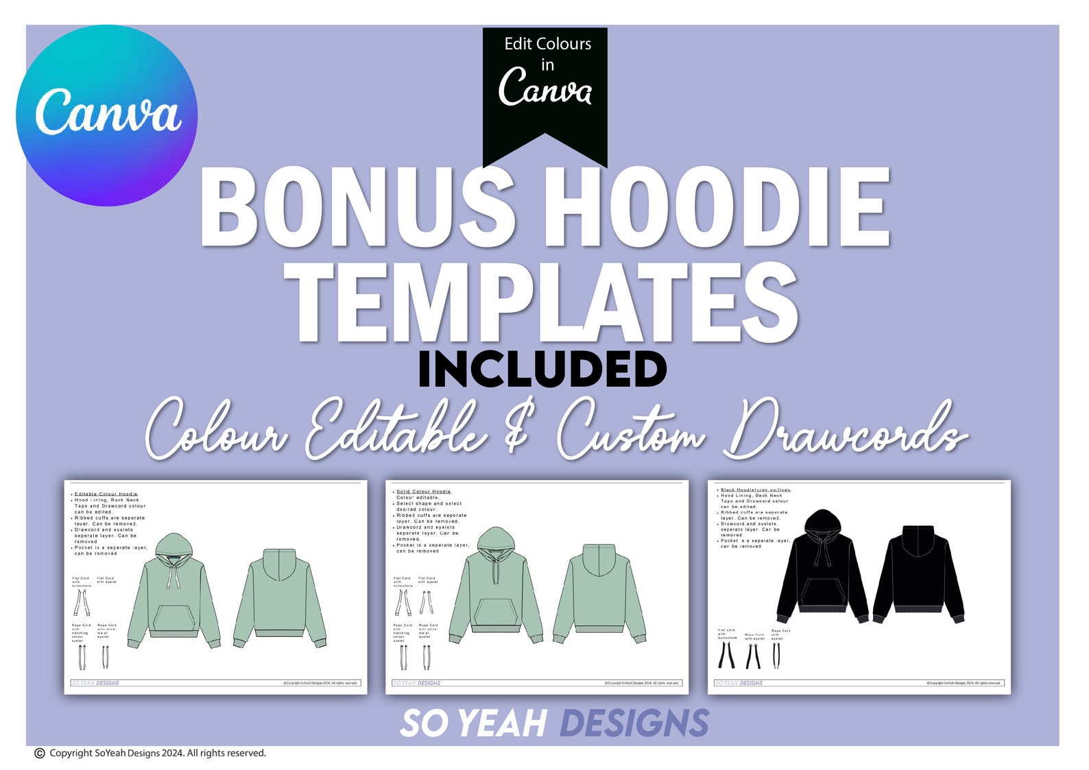 Canva Tech Pack Template Editable 10 Page | Free Sample Hoodie Fashion ...