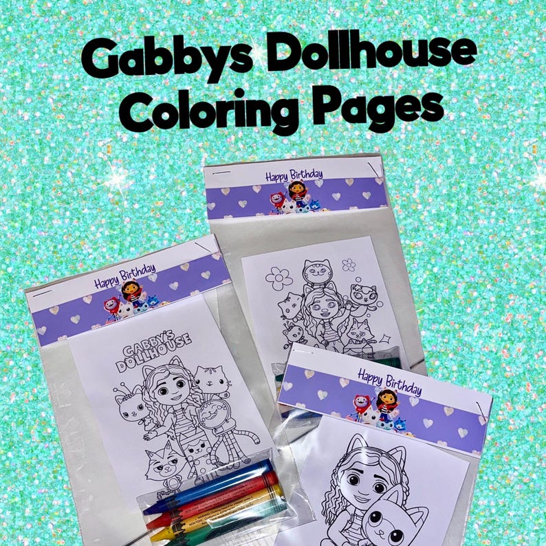 Gabbys Dollhouse Party Favors , Gabbys Dollhouse Coloring Page ...