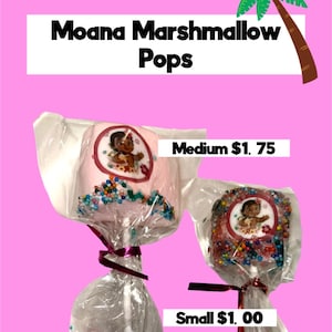 Moana Marshmallow Pops , Moana treats , for your Moana party , Moana party favors