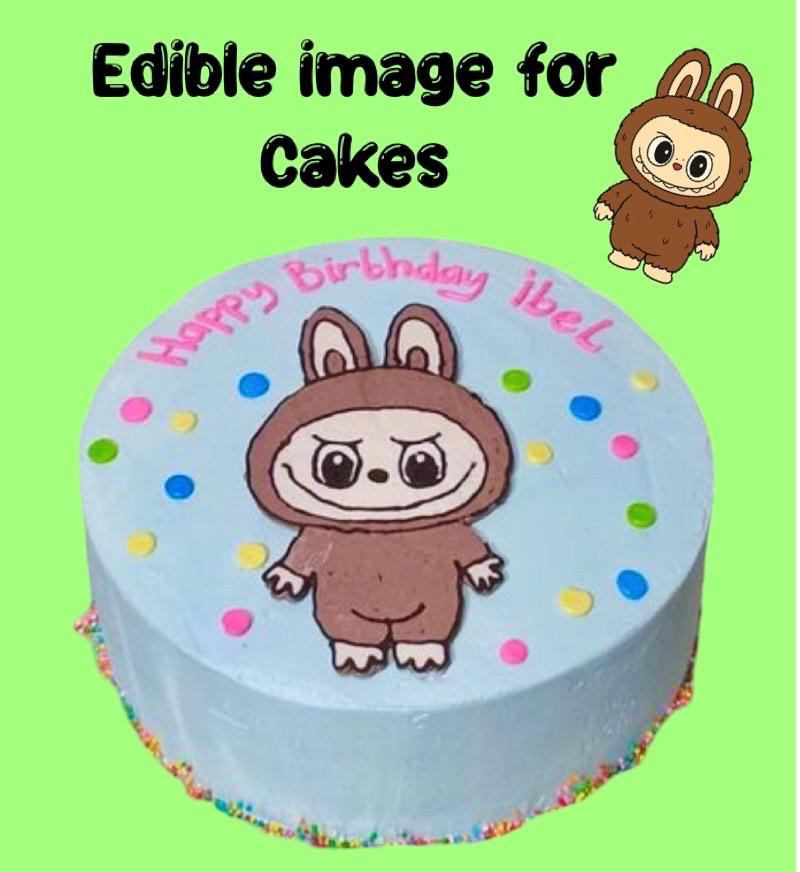 LABUBU CAKE TOPPER , edible Labubu cake topper