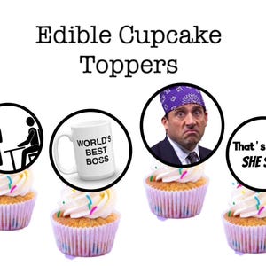 the office cupcake toppers