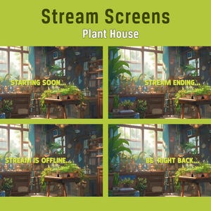 Plant Animated Stream Overlay | Cozy and Cute Stream Background | Twitch Panel | Twitch Screen