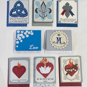 Cartes de papeterie catholiques. Fait main. Choisissez parmi 10 choix différents. Prêt à écrire des mots ou des prières agréables.