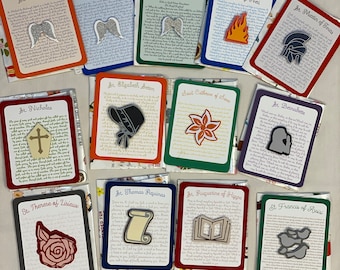 Catholic saints stationery notecards. Handmade.  Ready to write pleasant words or prayers.