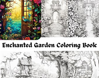 Livro de colorir para adultos Enchanted Garden: 20 páginas para impressão (PDF)