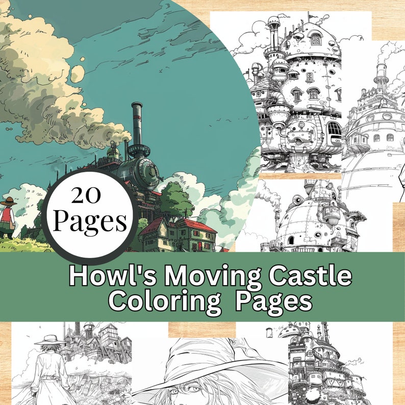 Howl's Moving Castle Coloring Pages, Studio Ghibli Coloring Paper ...