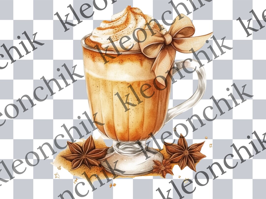 Pumpkin Spice Latte Clipart Coffee Lover Png Sublimate Design Download ...
