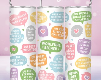 Mental Health Mental Health Sayings German, Tumbler Wrap Sublimation Design, Digital Art, Download, Print PNG, CU commercial use