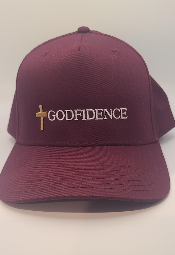 Embroidered Christian Baseball Cap: Godfidence Faith Hat