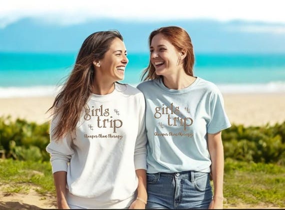 Embroidered /Girls Trip/ Girls weekend/ Girls matching shirts/ Girls T-shirt/ Girls sweatshirt/Besties
