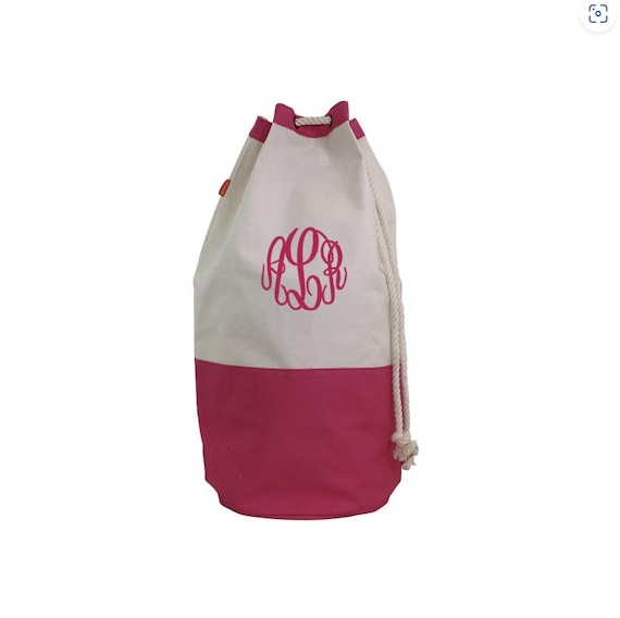 Personalized laundry bag, canvas laundry bag, college clothes hamper, graduation gift, dorm room