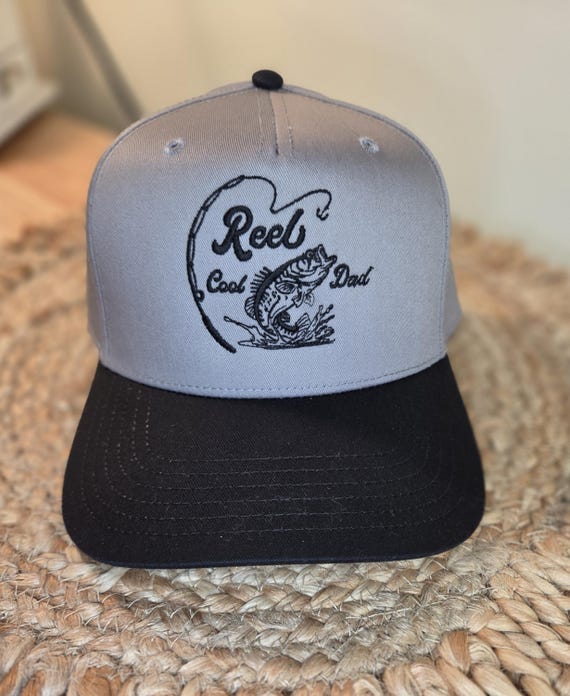 Reel Dad Embroidered Hat | Structured Fishing Hat | Dad Gift from Kids | Father’s Day Hat | Fishing Lover Cap | Custom Dad Hat
