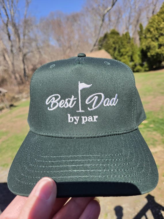 Best Dad By Par Hat | Golf Dad Hat | Embroidered Golf Hat | Father’s Day Gift | Golf Lover Gift | Funny Dad Hat | Dad Baseball Cap