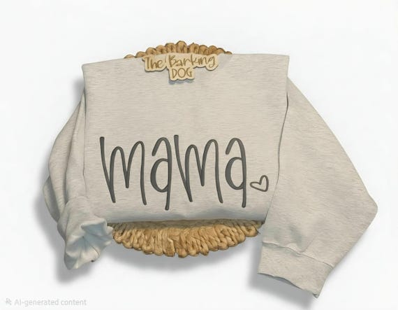 Mama Embroidered Crewneck Sweatshirt | Cozy Mama Pullover Minimalist Mom Sweatshirt | Gift | Trendy Embroidered Mama personalized title