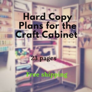 DIGITAL Download PDF PLANS for the Craft Cabinet Foldable Craftroom Craft  Storage Craft Station Craft Room Diy Foldable Craft Table 