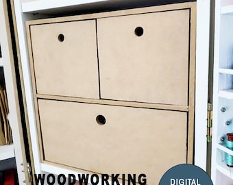 Kallax drawer insert wood working plans Billy insert Kallax self for ikea shelves desk organizer