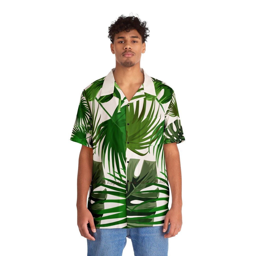 Aloha Green Men's Hawaiian Shirt AOP - Etsy