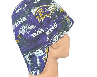 Baltimore Ravens NFL Welding Beanie Reversible Welder Cap The Ravens Cotton Fabric Football Theme Welding Hat