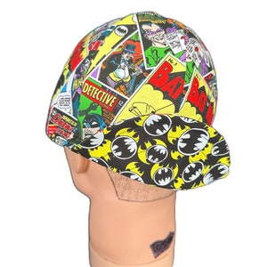 Bonnet Batman Welding, chapeau de soudeur, casquette de crâne, tissu en coton, réversible, Marvel, fait main image 4