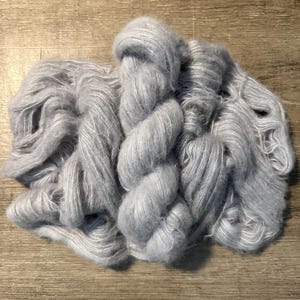 Suri Alpaca Silk Yarn: Silver Lining, Hand Dyed Sport Weight