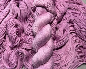 Orchid Purple Hand Dyed Merino Wool Yarn