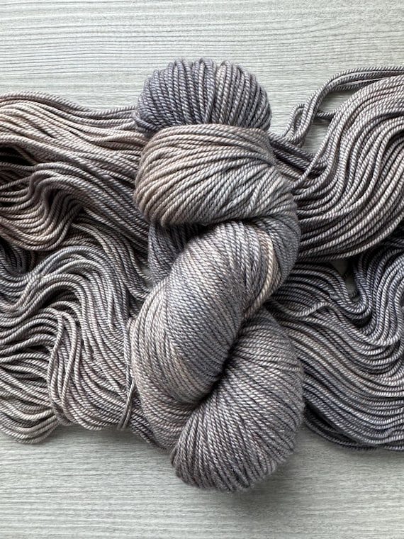 Hand Dyed Yarn Sport Weight Yarn Super Wash Merino Wool Cashmere Silk Yarn Shawl Yarn River Rock Color Way Soft Drape Yarn
