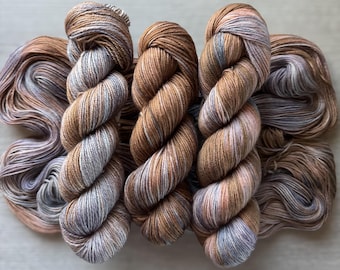 Seattle Coast tonal hand dyed yarn fingering weight yarn super wash merino yarn DK weight silk yarn worsted weight yarn for knitting