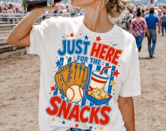 Preppy Just Here For The Snacks Baseball Game Day PNG, Trendy Stripes Sports Shirt Design, Baseball Mama PNG, Baseball Brother Sister PNG