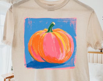 Preppy Pumpkin PNG, Fall Shirt Design, Watercolor Brushstroke Thanksgiving Design, Trendy Autumn Graphic, Trending Preppy Faux Glitter PNG