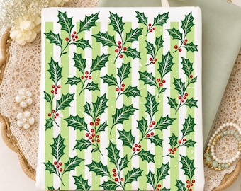 Holly Jolly PNG, Preppy Randig Julskjorta Design, Minimalistisk Jul Sublimering, Trendig Distressed Winter PNG, Holly Clipart