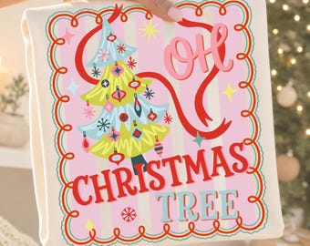 Oh Christmas Tree PNG, Winter Holiday Shirt Design, Christmas Carols PNG, Vintage Retro Sublimation, Trendy Coquette Digital Download