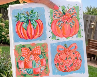 Pumpkin PNG, Fall Shirt Design, Watercolor Brushstroke Thanksgiving Design, Trendy Autumn Graphic, Trending Preppy PNG, Faux Glitter PNG