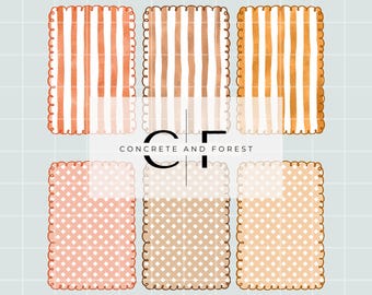 Wavy & Striped Whimsical Frame Clipart, Fall Hand-Drawn Borders, Modern Coquette Wedding Clipart, Sublimation PNG File, PNG Files, PNG Shirt