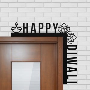 Happy Diwali Sign, Diwali Decoration, Deepavali Decoration, Happy Diwali Door Corner Decor, Diwali Door Decoration, Diwali Metal Decoration