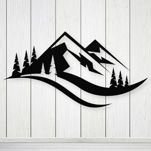 Metal Mountain Wall Art, Mountain Wall Art Metal, Mountain Wall Decor, Mountains Metal Wall Art, Wall Hangings, Mountain Home Decor