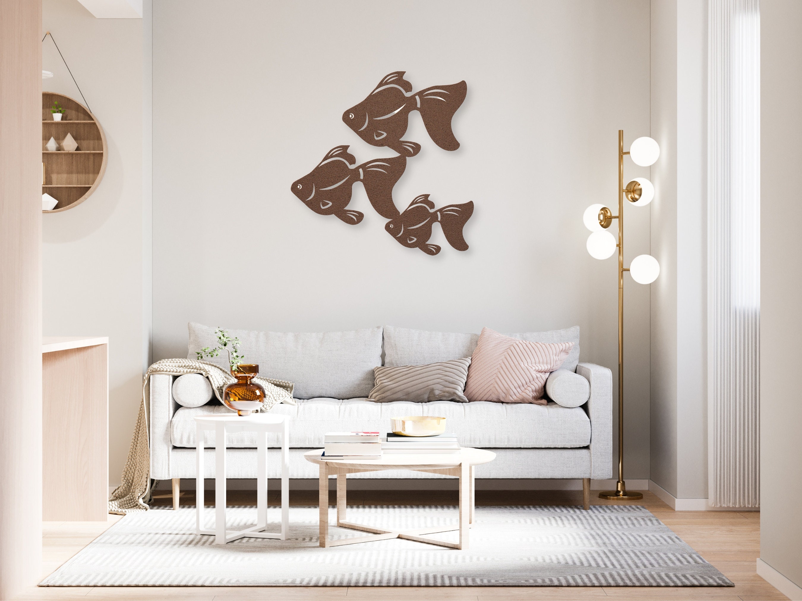Image showcasing Fantail Goldfish, Goldfish Wall Art, Fancy Goldfish, Fish Metal Wall ...