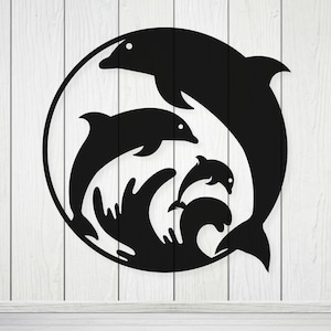 Dolphin Metal Art, Dolphin Wall Art, Jumping Dolphins, Lake House Decor, Dolphin Art, Nautical Decor, Fish Art Metal Wall Art, Whale Art