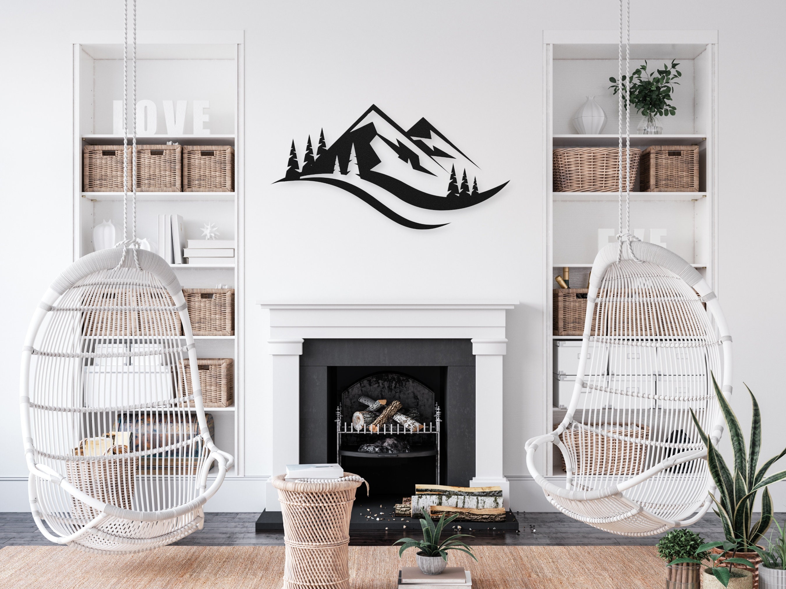 Metal Mountain Wall Art, Mountain Wall Art Metal, Mountain Wall Decor ...