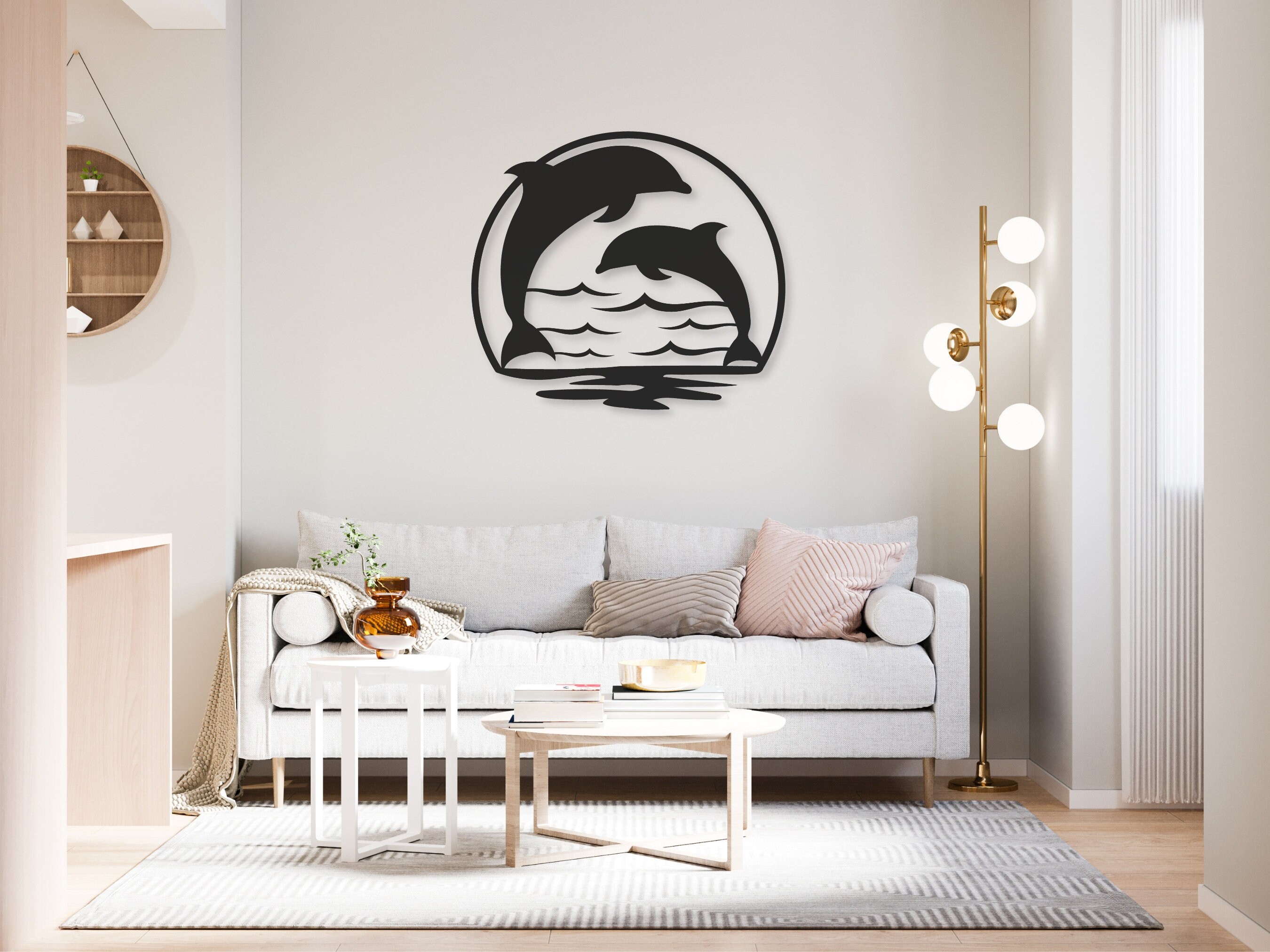 Dolphin Metal Art, Dolphin Wall Art, Jumping Dolphins, Dolphin Art