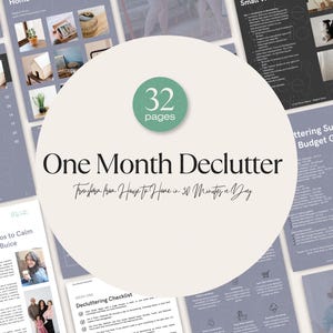 One Month Declutter: Seasonal Cleaning in 30 Minutes a Day for 30-Days Home Organization Challenge E-Book