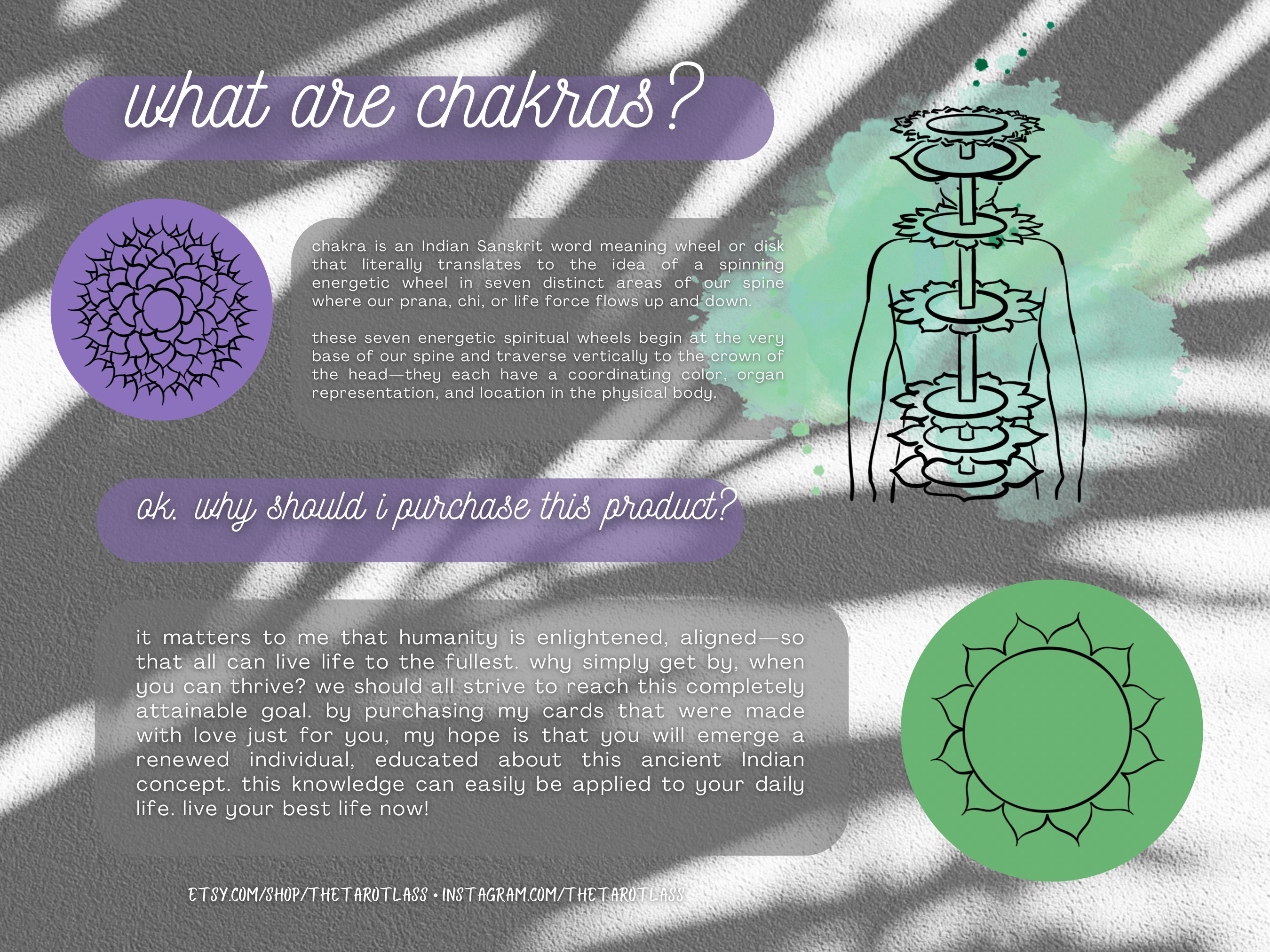 Chakras: Unique Printable Oracle Card Deck With Guide | Rainbow ...