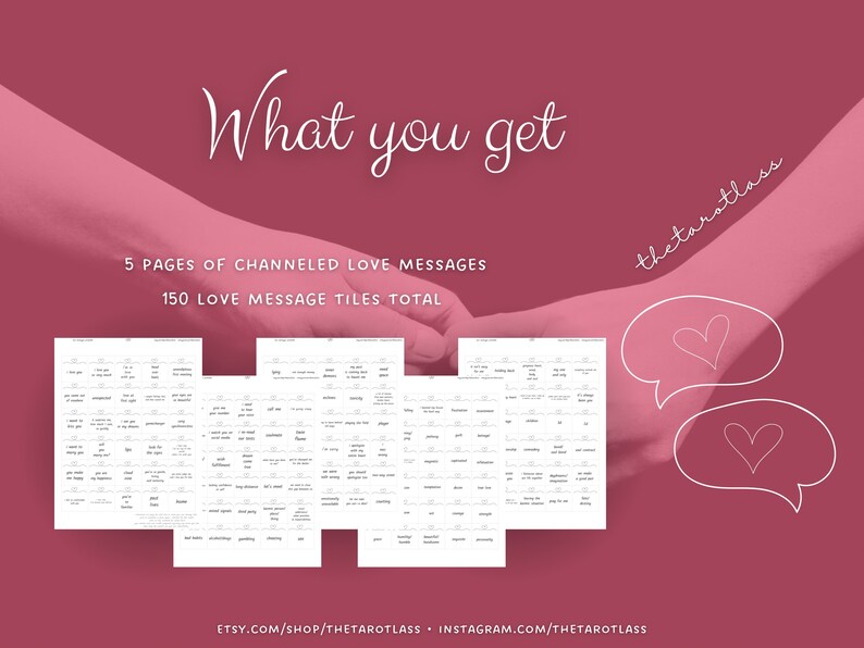 Message Tiles Love Messages Printable Tiles: 150 Pc Printable | Clarifying Cards ...