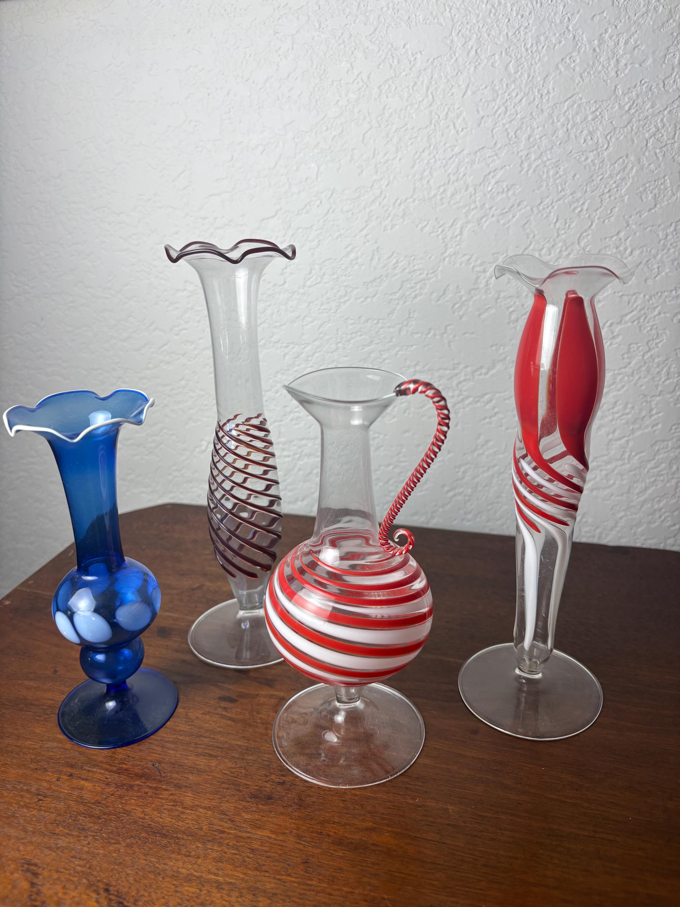 Polka Dot Murano Glass Vase - Etsy