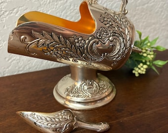 Silver Plated Ornate Sugar Scuttle
