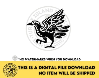 Ojibwe Black Crow 'Aandeg' Design: PNG, SVG, JPG (Digital Download)